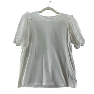 Tuckernuck‎ Hyacinth House White Eyelet Mollie Top Size XS